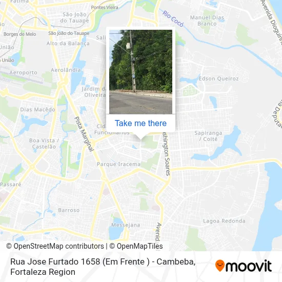 Rua Jose Furtado 1658 (Em Frente ) - Cambeba map