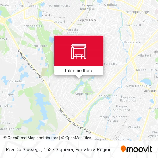 Rua Do Sossego, 163 - Siqueira map