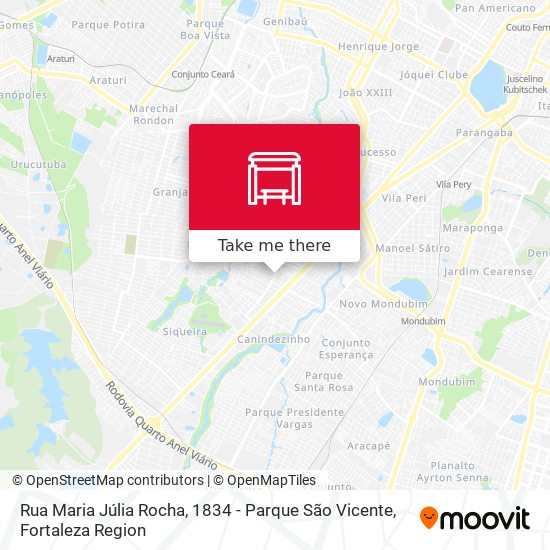 Rua Maria Júlia Rocha, 1834 - Parque São Vicente map
