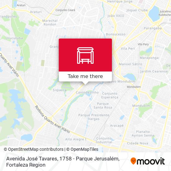 Avenida José Tavares, 1758 - Parque Jerusalém map
