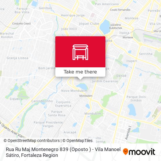 Rua Ru Maj Montenegro 839 (Oposto ) - Vila Manoel Sátiro map