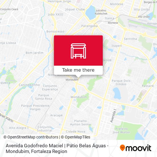 Avenida Godofredo Maciel | Pátio Belas Águas - Mondubim map