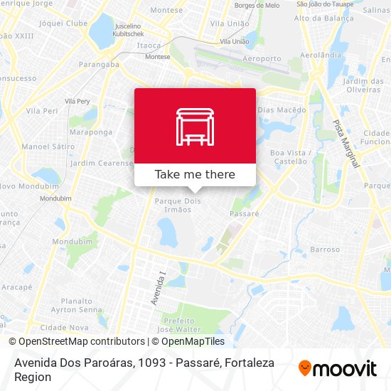 Avenida Dos Paroáras, 1093 - Passaré map