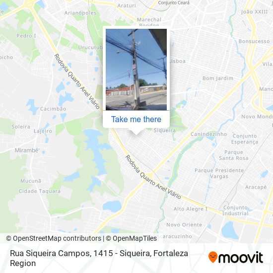 Rua Siqueira Campos, 1415 - Siqueira map