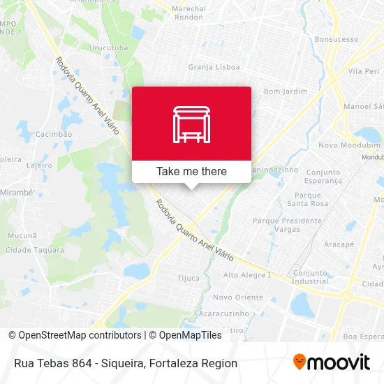Rua Tebas 864 - Siqueira map