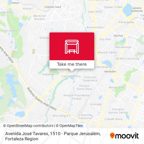 Avenida José Tavares, 1510 - Parque Jerusalém map