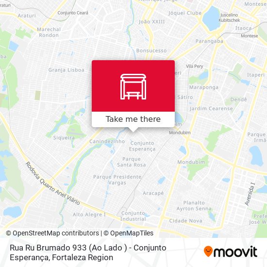 Rua Ru  Brumado 933 (Ao Lado ) - Conjunto Esperança map
