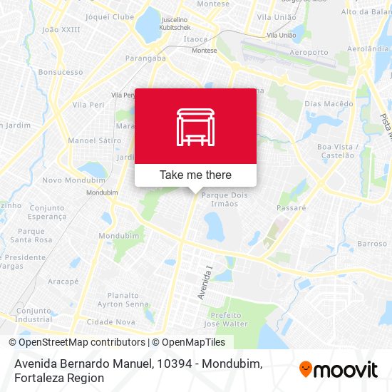Mapa Avenida Bernardo Manuel, 10394 - Mondubim