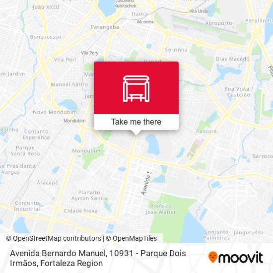 Avenida Bernardo Manuel, 10931 - Parque Dois Irmãos map