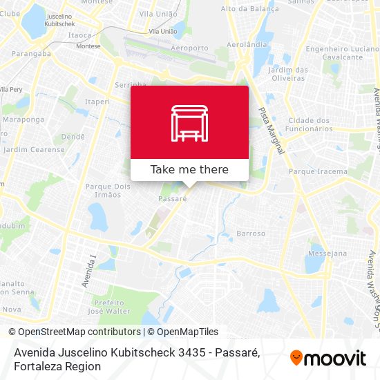 Avenida Juscelino Kubitscheck 3435 - Passaré map