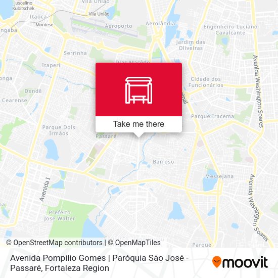 Avenida Pompilio Gomes |  Paróquia São José - Passaré map