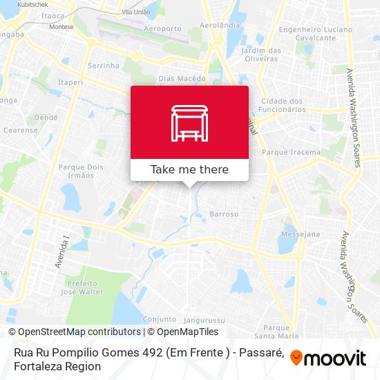 Mapa Rua Ru  Pompilio Gomes 492 (Em Frente ) - Passaré