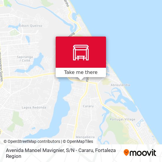 Avenida Manoel Mavignier, S / N - Cararu map