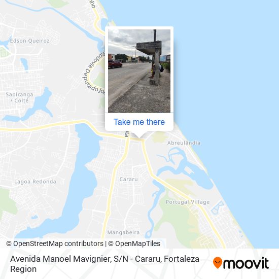 Avenida Manoel Mavignier, S / N - Cararu map