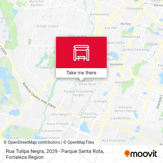 Rua Tulipa Negra, 2029 - Parque Santa Rota map