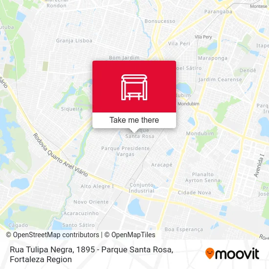 Rua Tulipa Negra, 1895 - Parque Santa Rosa map