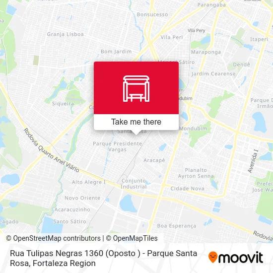 Rua Tulipas Negras 1360 (Oposto ) - Parque Santa Rosa map