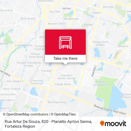 Rua Artur De Souza, 820 - Planalto Ayrton Senna map