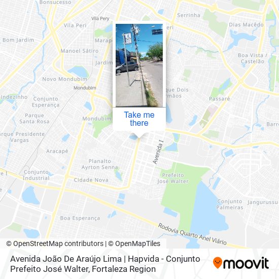 Mapa Avenida João De Araújo Lima | Hapvida - Conjunto Prefeito José Walter