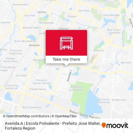 Avenida A | Escola Polivalente - Prefeito José Walter map