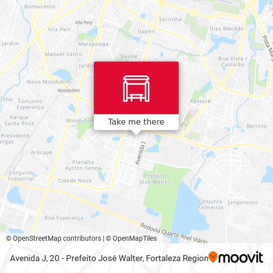 Avenida J, 20 - Prefeito José Walter map