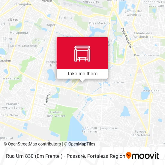 Rua Um 830 (Em Frente ) - Passaré map