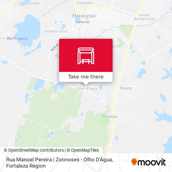 Rua Manoel Pereira | Zoonoses - Olho D'Água map