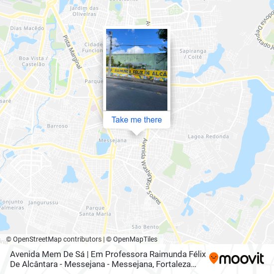 Avenida Mem De Sá | Em Professora Raimunda Félix De Alcântara - Messejana - Messejana map