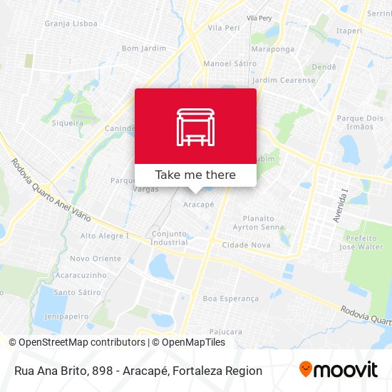 Rua Ana Brito, 898 - Aracapé map