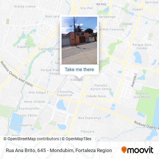 Rua Ana Brito, 645 - Mondubim map