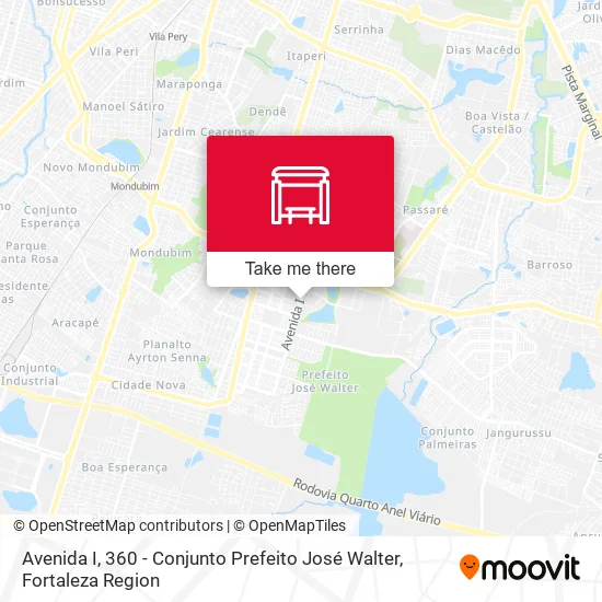 Mapa Avenida I, 360 - Conjunto Prefeito José Walter