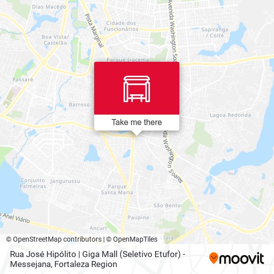 Rua José Hipólito | Giga Mall (Seletivo Etufor) - Messejana map