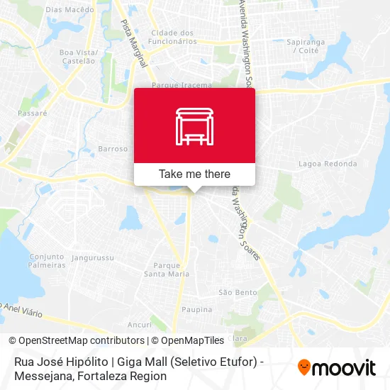Rua José Hipólito | Giga Mall (Seletivo Etufor) - Messejana map