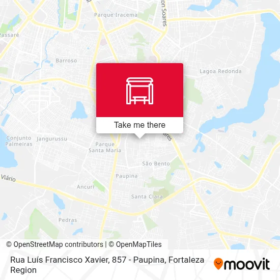 Rua Luís Francisco Xavier, 857 - Paupina map