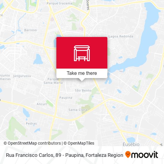Rua Francisco Carlos, 89 - Paupina map