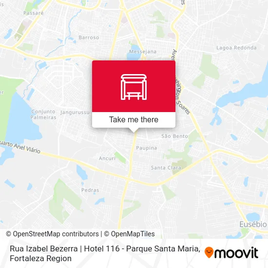 Rua Izabel Bezerra | Hotel 116 - Parque Santa Maria map