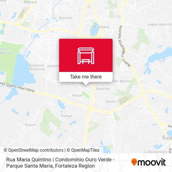 Rua Maria Quintino | Condomínio Ouro Verde - Parque Santa Maria map
