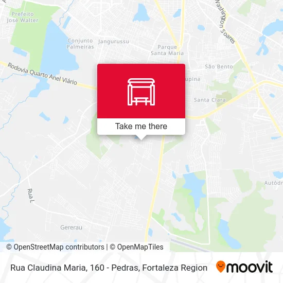 Rua Claudina Maria, 160 - Pedras map