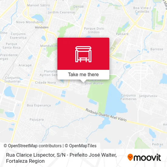 Rua Clarice Lispector, S / N - Prefeito José Walter map