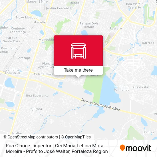 Rua Clarice Lispector | Cei Maria Letícia Mota Moreira - Prefeito José Walter map