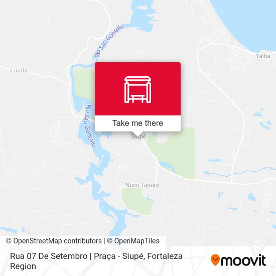 Rua 07 De Setembro | Praça - Siupé map