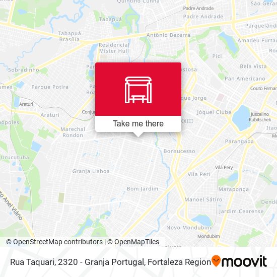 Rua Taquari, 2320 - Granja Portugal map