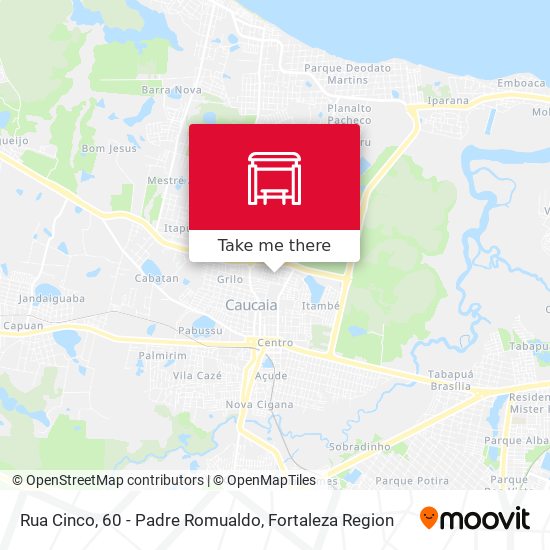 Rua Cinco, 60 - Padre Romualdo map