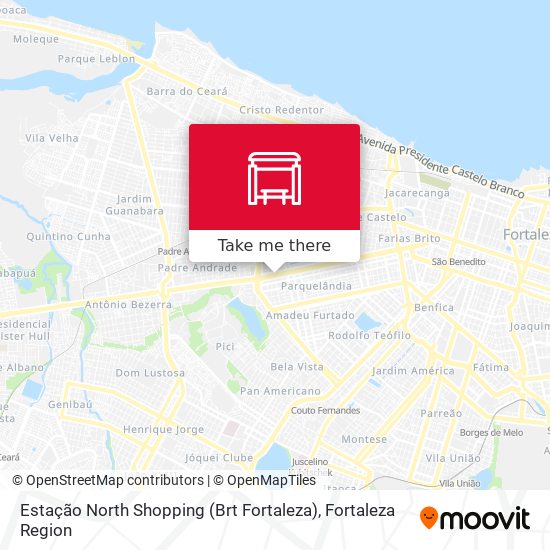 Mapa Estação North Shopping (Brt Fortaleza)