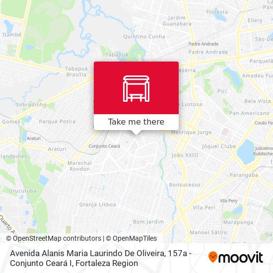 Mapa Avenida Alanis Maria Laurindo De Oliveira, 157a - Conjunto Ceará I