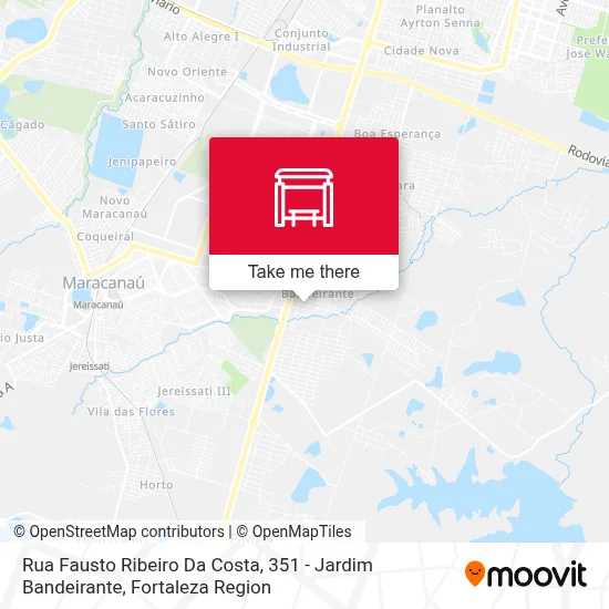 Rua Fausto Ribeiro Da Costa, 351 - Jardim Bandeirante map
