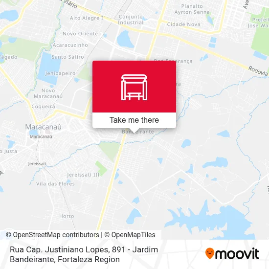 Rua Cap. Justiniano Lopes, 891 - Jardim Bandeirante map