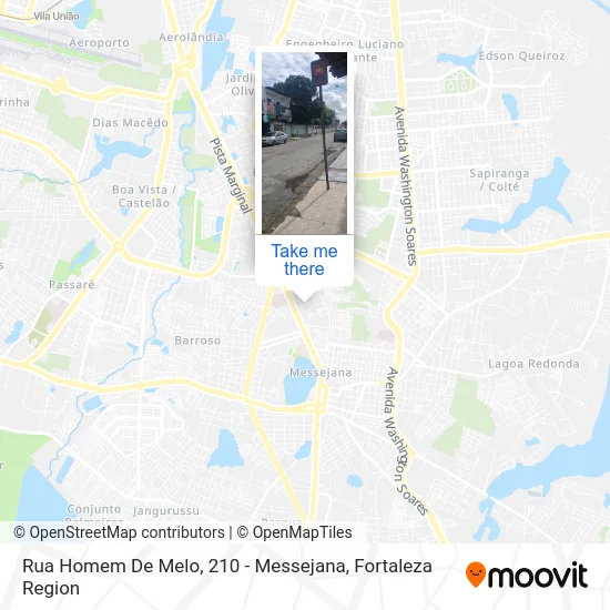 Rua Homem De Melo, 210 - Messejana map