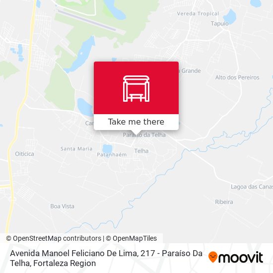 Avenida Manoel Feliciano De Lima, 217 - Paraíso Da Telha map