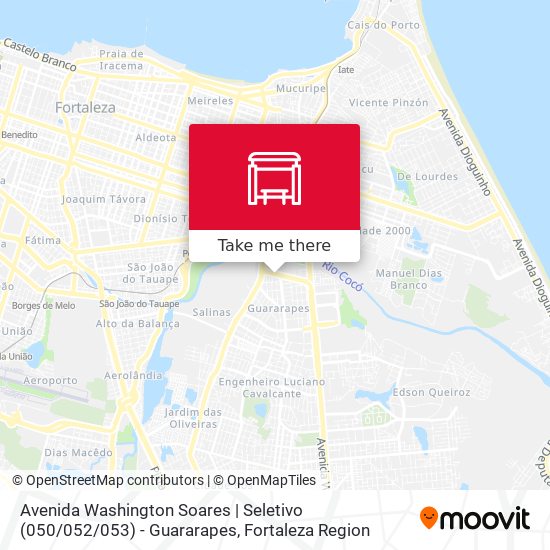 Mapa Avenida Washington Soares | Seletivo (050 / 052 / 053) - Guararapes